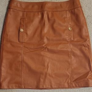 Loft faux leather skirt